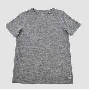 DSG Boys Size‎ Small Movement Tee Dark Gray Heather Stripe Athletic Lightweight